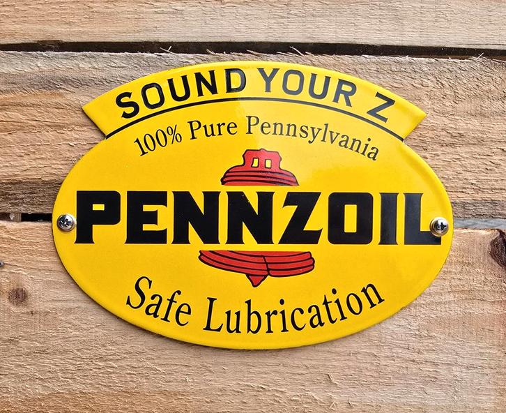Pennzoil Sound your Z emaille bord, Verzamelen, Merken en Reclamevoorwerpen, Verzenden