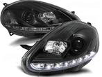 Koplampen Fiat Punto EVO 09-11 Echter DRL Zwart, Ophalen of Verzenden, Nieuw