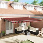 vidaXL Handmatig Uittrekbaar Ligbed Oranje en Bruin 500x300, Tuin en Terras, Zonneschermen, Verzenden, Nieuw