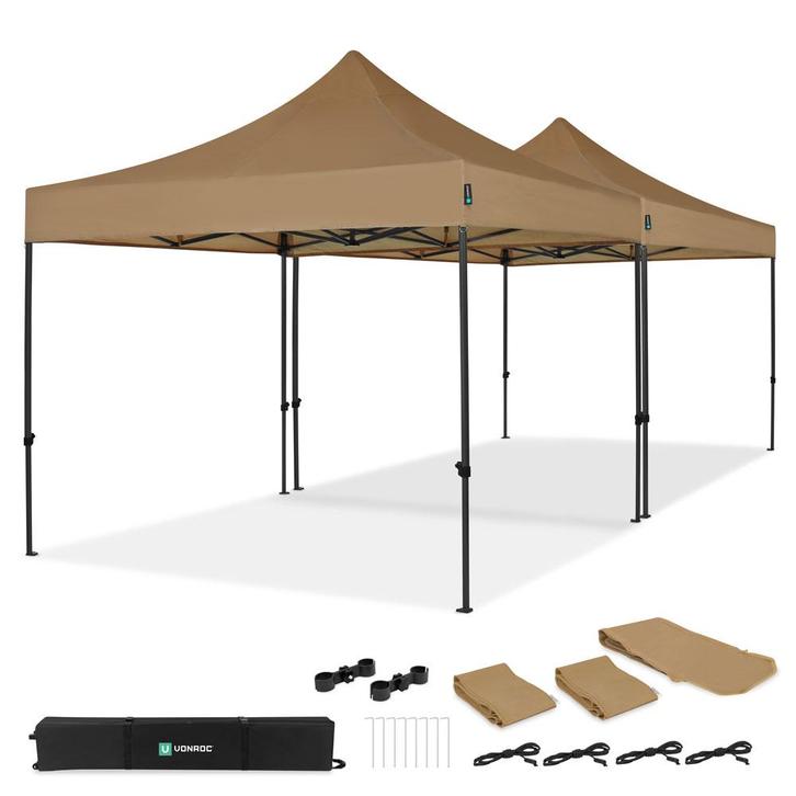 Partytent - 6x3m - Premium easy-up Partytent | set incl. 2x, Tuin en Terras, Partytenten, Nieuw, Verzenden