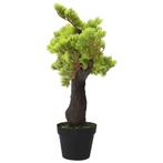 Kunstplant met pot cipres bonsai 70 cm groen