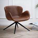 *WOONWINKEL* Dan-Form Gaia Draaibare Design Lounge Stoel Bru, Huis en Inrichting, Fauteuils, Verzenden, Nieuw