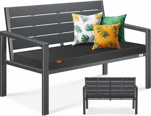 KESSER® Tuinbank met kussen - Zitbank - Weerbestendig - Antr, Tuin en Terras, Tuinmeubel-accessoires, Nieuw, Verzenden
