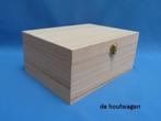 houten kistje A5 model met scharnier of losse deksel, Huis en Inrichting, Woonaccessoires | Kisten, Minder dan 50 cm, Nieuw, Minder dan 50 cm