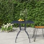 vidaXL Tuintafel 80x80x72,5 cm staal gaas antracietkleurig, Verzenden, Nieuw, Metaal