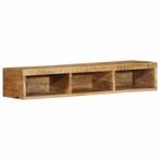 vidaXL Tv-meubel wandmontage 100x30x19 cm massief ruw, Huis en Inrichting, Woonaccessoires | Cd- en Dvd-rekken, Verzenden, Nieuw
