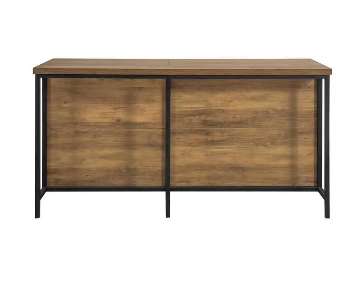 Keukeneiland industrieel met opbergruimte, MDF en metaal, Huis en Inrichting, Kasten | Buffetkasten, Nieuw, Verzenden