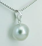 Zonder Minimumprijs - Hanger - 18 karaat Witgoud Parel -, Sieraden, Tassen en Uiterlijk, Antieke sieraden