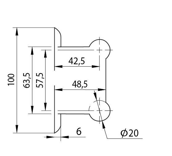 Porto Select glas/wand 90° enkelzijdig scharnier - Zwart, Doe-het-zelf en Verbouw, Hang- en Sluitwerk, Nieuw, Ophalen of Verzenden