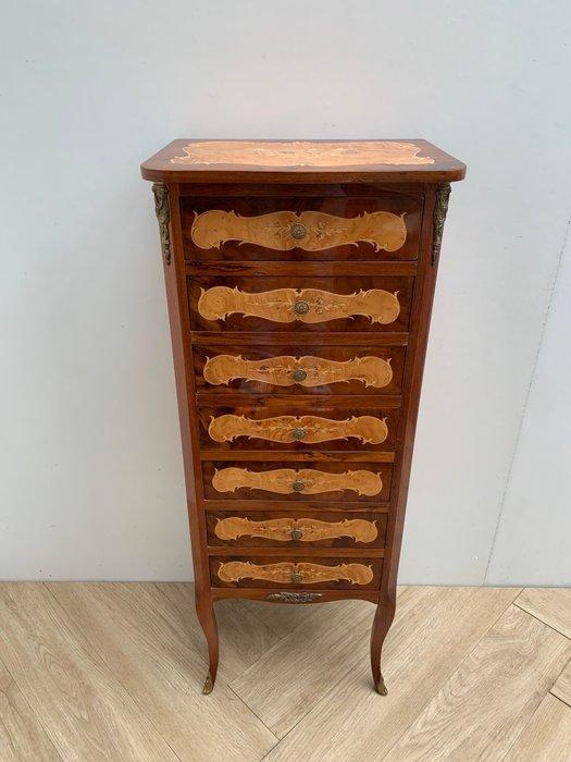 Ladekast - Knoesthout, Mahonie, Olive, Wortelnotenhout -, Antiek en Kunst, Curiosa en Brocante