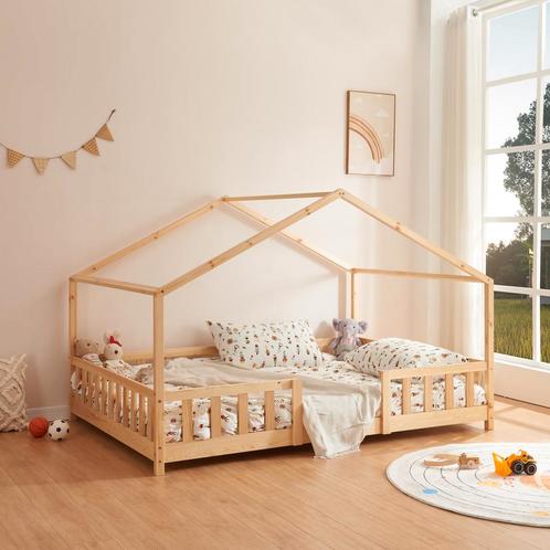 [en.casa] Kinderbed Treviolo met uitvalbeveiliging 120x200 c, Huis en Inrichting, Slaapkamer | Bedden, Nieuw, Verzenden