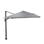 Hawaii zweefparasol Deluxe 300x300 carbon black/lichtgrijs z, Tuin en Terras, Partytenten, Nieuw, Verzenden