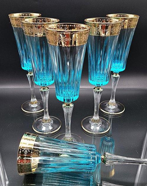 Artemisia - Champagne fluitje (6) - Kristal, Antiek en Kunst, Antiek | Meubels | Tafels