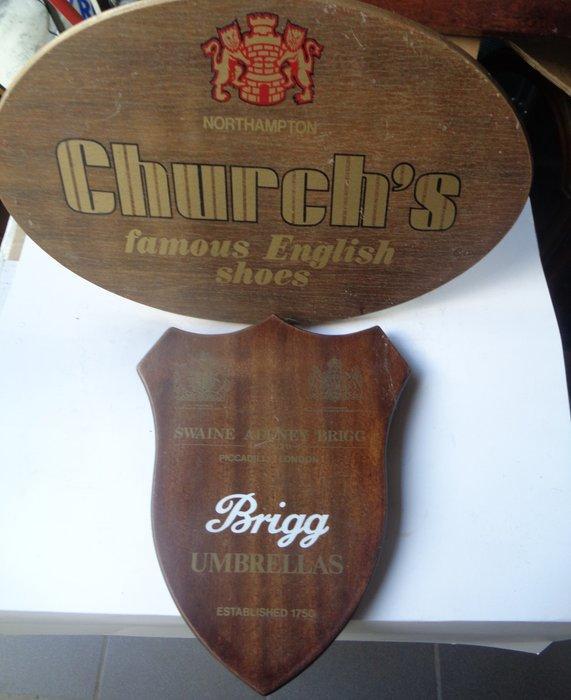 Churchs Famous English Shoes - Brigg Umbrellas -, Antiek en Kunst, Antiek | Wandborden en Tegels