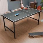 Mini Tafeltennistafel Flexi - Zwart / Zilver - 152 x 71 x 71, Verzenden, Nieuw