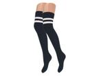 Overknee kousen - SQOTTON - Zwart-Wit - Gestreept, Kleding | Dames, Sokken en Kousen, Verzenden, Nieuw