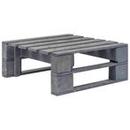 vidaXL Tuinhocker pallet hout grijs, Tuin en Terras, Verzenden, Nieuw