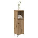 vidaXL Badkamerkast 30x30x100 cm bewerkt hout artisanaal, Huis en Inrichting, Badkamer | Badkamermeubels, Verzenden, Nieuw, (Half)hoge kast
