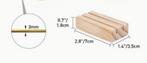 Actie: kleine houten standaard voor ringen - double row base, Ophalen of Verzenden, Nieuw