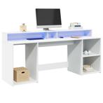 vidaXL Bureau met LED-verlichting 200x55x91 cm bewerkt hout, Huis en Inrichting, Bureaus, Verzenden, Nieuw