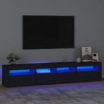 vidaXL Tv-meubel met LED-verlichting 210x35x40 cm zwart, Verzenden, Nieuw, 200 cm of meer, Minder dan 100 cm