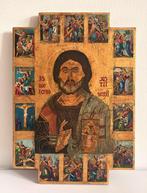 Icoon - Christus Pantokrator - Hout - Handbeschilderd - 33,5
