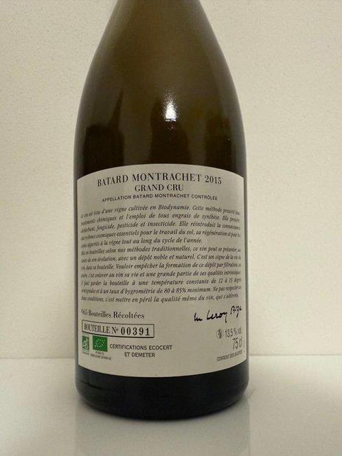 2015 Leroy Domaine d’Auvenay Batard Montrachet - Bourgogne, Verzamelen, Wijnen