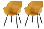 Hartman Sophie Element dining armstoel - curry yellow - 2, Verzenden, Nieuw, Overige materialen