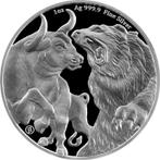 Tokelau Bear &amp; Bull 1 oz 2022 (500.000 oplage), Zilver, Losse munt, Verzenden