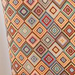 Gobelin stoffen met geometrische vierkoningen in multicolor