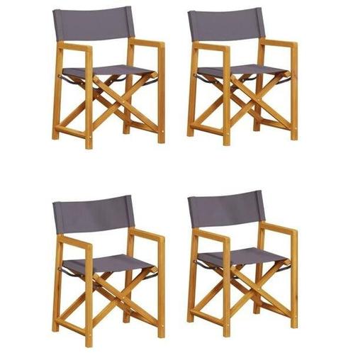 Campingstoelen (4) Donkergrijs - Inklapbaar Retourdeal 42%, Caravans en Kamperen, Kampeermeubelen, Campingstoel, Nieuw, Ophalen of Verzenden
