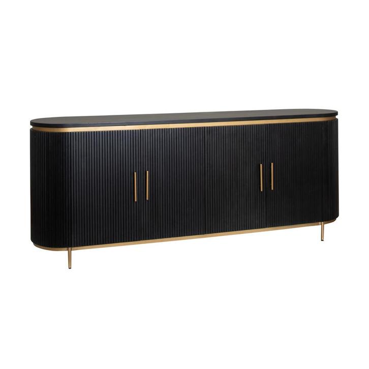 *WOONWINKEL* Tower Living Rivello Dressoir Ovaal Met Messing, Huis en Inrichting, Kasten | Dressoirs, Nieuw, Verzenden