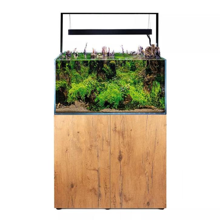 Osaka Ultrascape zwart 90x60x45cm aquarium + 4x LED verlicht, Dieren en Toebehoren, Vissen | Aquaria en Toebehoren, Leeg aquarium