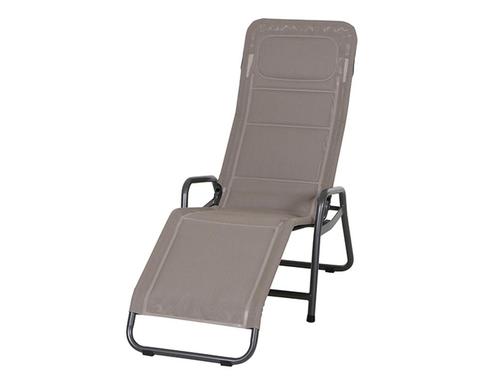 Siena Garden Fano ligstoel Staal/Antraciet Taupe - Taupe, Tuin en Terras, Tuinstoelen, Ophalen of Verzenden