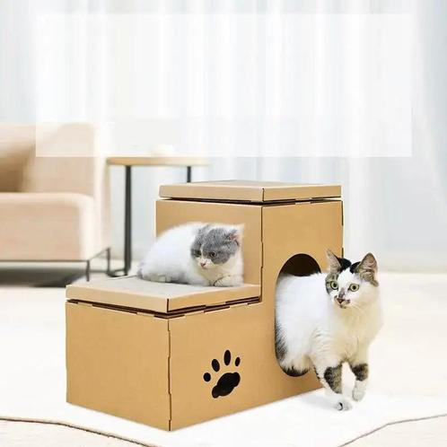 SpirePets - kattenhuis krab-speelhuis - huisje voor poeze..., Dieren en Toebehoren, Krabmeubelen, Nieuw, Ophalen of Verzenden