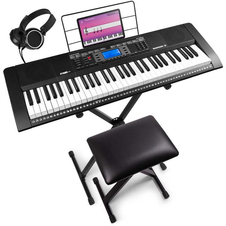 Retourdeal - MAX Rhapsody61 complete keyboardset met bankje,, Muziek en Instrumenten, Keyboards, Zo goed als nieuw, Verzenden
