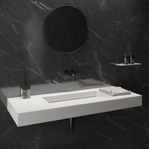 Wastafel Ideavit Solidsquare 120x46x10 cm Solid Surface Mat, Doe-het-zelf en Verbouw, Sanitair, Overige typen, Nieuw, Ophalen of Verzenden