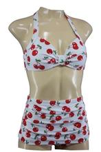 Aloha Beachwear, 50s Bikini in White Cherry in Small., Kleding | Dames, Badmode en Zwemkleding, Nieuw, Verzenden