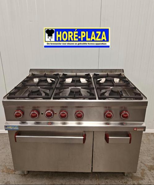 Horeca gasfornuis 6-pits met ingebouwde gas oven, Zakelijke goederen, Horeca | Keukenapparatuur, Gebruikt, Fornuis, Frituur en Grillen