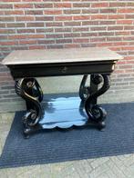Bijzettafel - wandtafel - Eik - Biedermeier trumeau, Antiek en Kunst