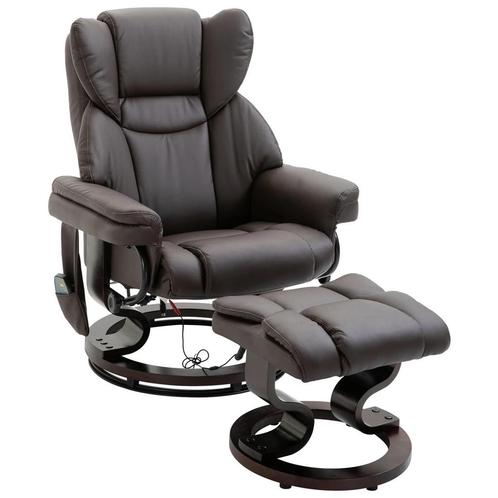 TRUUSK Relaxstoel Massagestoel Met Voetenbank En Ligfunctie,, Huis en Inrichting, Fauteuils, Nieuw, Verzenden
