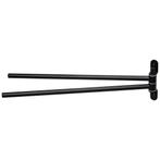 Handdoekhouder Haceka Ixi Dubbel Draaibaar 39 cm Mat Zwart, Ophalen of Verzenden, Nieuw