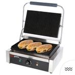 GGM Gastro | Contactgrill - 2,8 kW - boven & onder Gegroefd, Verzenden, Nieuw