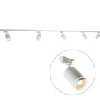 LED 1-fase Rails Wit met ring 3 meter Inclusief 5 railspots, Huis en Inrichting, Lampen | Plafondlampen, Ophalen of Verzenden