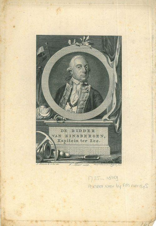 Portrait of Jan Hendrik van Kinsbergen, Antiek en Kunst, Kunst | Etsen en Gravures