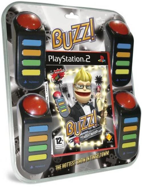Buzz the Hollywood Quiz + Buzzers (PlayStation 2), Spelcomputers en Games, Games | Sony PlayStation 2, Gebruikt, Vanaf 7 jaar