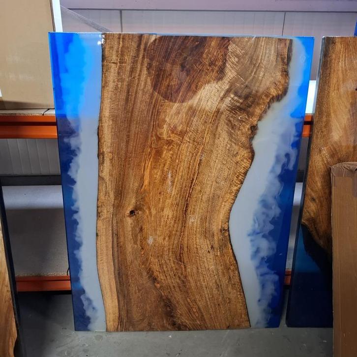 Epoxy tafel 120x75 met set U poten, 2025, Huis en Inrichting, Tafels | Eettafels