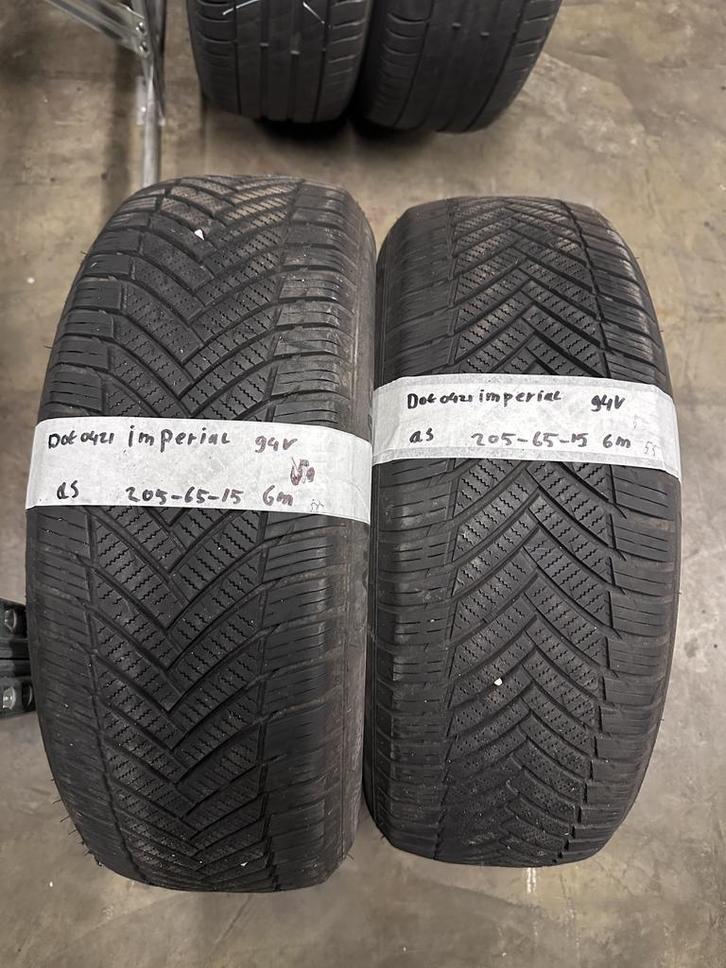 2x 205-65-15 imperial ALL Season 6mm €55 per band 205 65 15, Auto-onderdelen, Banden en Velgen, 15 inch, All Season, 205 mm, Personenwagen
