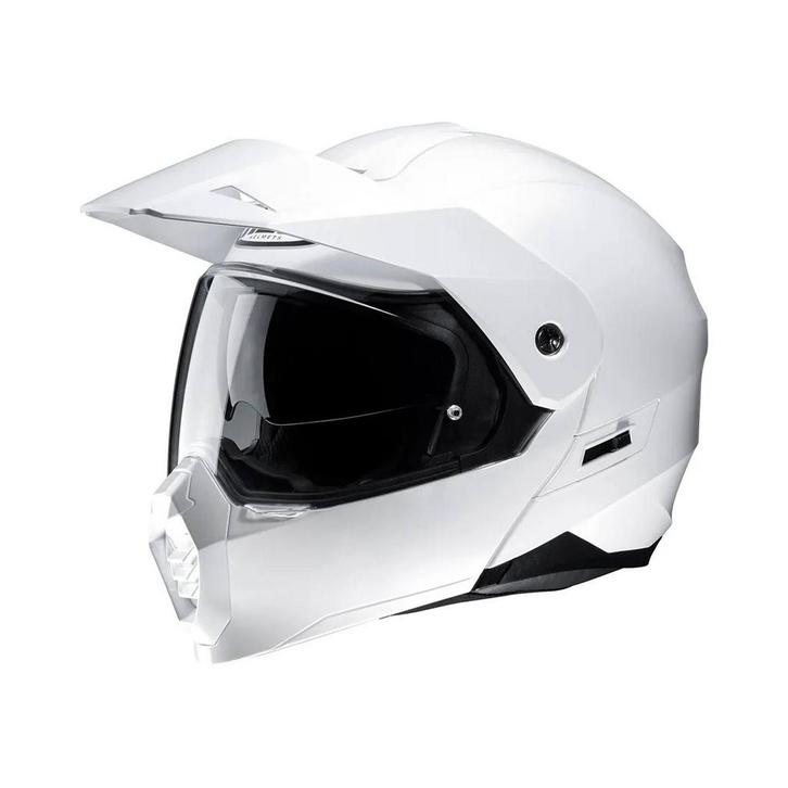 HJC C80 Wit Adventure Helm, Motoren, Kleding | Motorhelmen, XS, Nieuw met kaartje, HJC, Systeemhelm, Verzenden