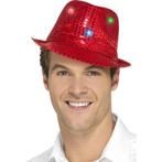 Pailletten feest/verkleed hoedje rood met LED lichtjes - F.., Ophalen of Verzenden, Nieuw